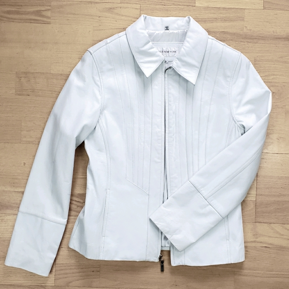 Vintage Jones New York leather zip up jacket M